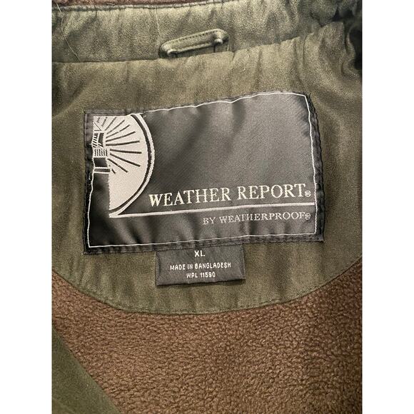 Weather Report by Weatherproof Men's Bomber Jacket XL Green Full Zip - Picture 7 of 12